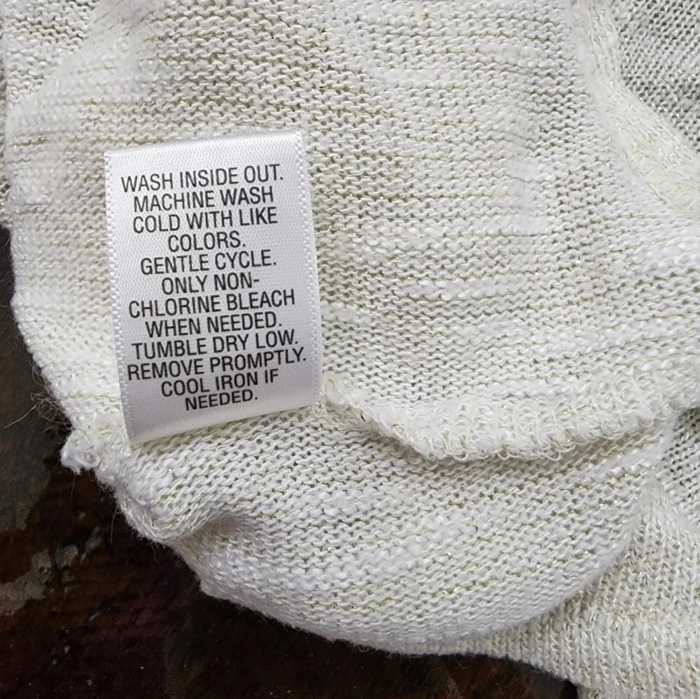 #056 Candies Small Open cream & gold Cardigan - Picture 12 of 12